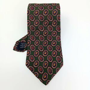 JOS A BANK Green Medallion Silk Tie Classic Mens